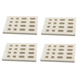 Hongso CRB65504 (4-Pack) Universal Replacement Heat Plate Flame Tamer, Ceramic Brick Flame Tamer, Ceramic Radiant Replacement for BARBEQUES Galore Grand Turbo
