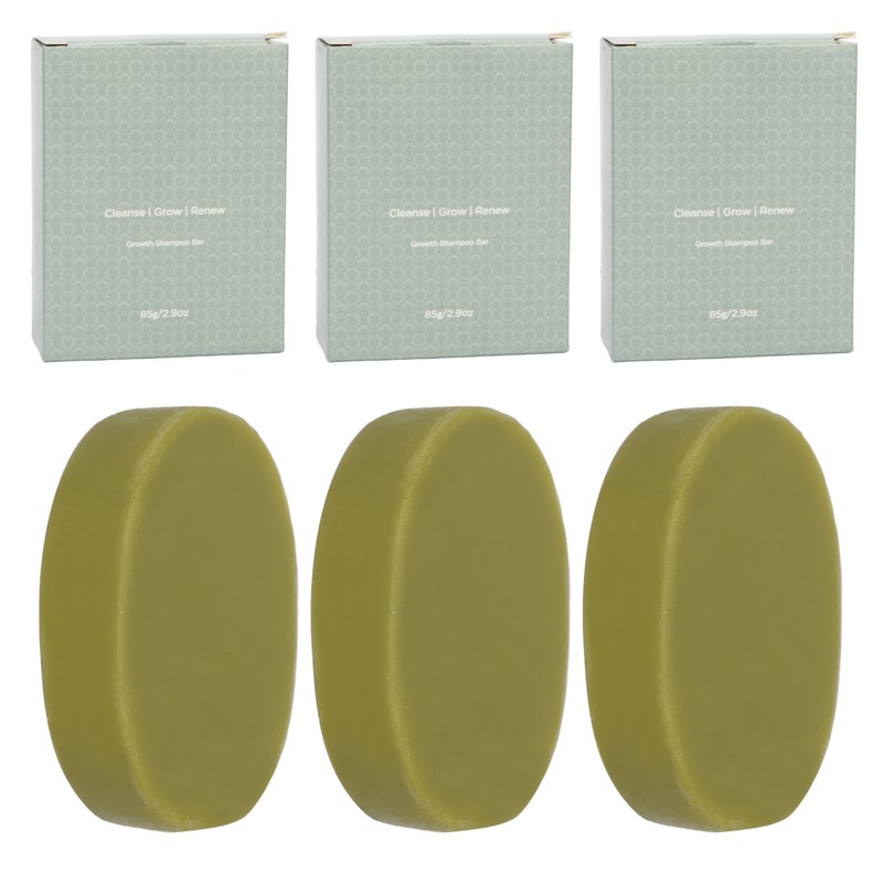 3pcs Hair Strengthening Shampoo Bar Moisturizing Deep Cleansing Scalp Care