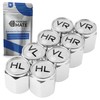 Aluminium Valve Caps, Pack of 8, in Silver, with German