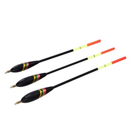 3Pcs Durable Wooden Fishing Floats Set Bobbers Tackle Accessory, Made of Premium Balsa Wood, Strong Buoyancy, Colorfast, Water Resistant, Suitable for Different Types of Fishing,