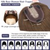 Hairro Brown Hair Toppers Clip in Human Hair Topper for