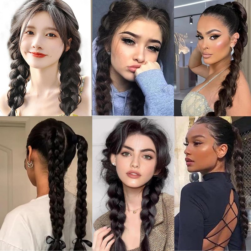 2 packs Braided Hair Extension for black women Straight Wrap