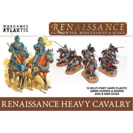 Wargames Atlantic, Renaissance Heavy Cavalry & War Dogs, 1:56, 28mm./1.1" Scale Miniatures
