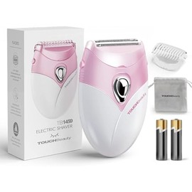TOUCHBeauty Afeitadora eléctrica para mujer, recortadora de bikini sin dolor con sistema de 3 cuchillas, maquinilla de afeitar inalámbrica húmeda y se