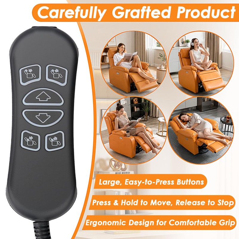 HSW306 Lift Chair Remote Replacement 6 Button 7 Pin USB