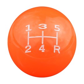 Abfer 5 Speed Shift Knob Lower Right R Gear Stick Shift Knobs Ball Manual Shifting Handle Fit Automatic Manual Vehicles (Orange)