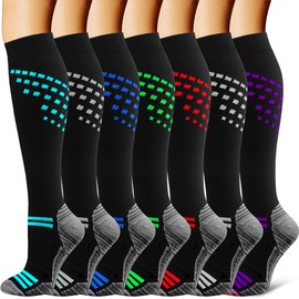 BIQU Compression Socks for Women and Men Circulation-Best Support for Running, Athletic, Nursing, Travel