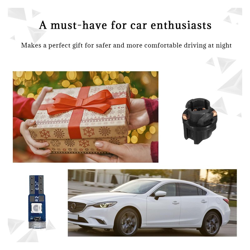 Dickno 20 PCS T5 Led Lights for Car Dashboard, High