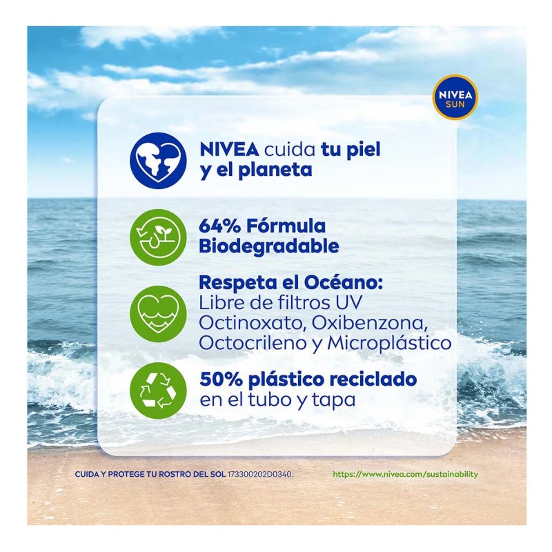 Protector Solar Facial Nivea Sun Control Brillo Tono Claro Cobertura