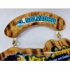 El Salvador Wooden Map Key Holder, Colgadero de llaves De