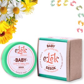 ELEK Baby Kräutersalbe 20 ml - Bio Kinder Salbe - Hypoallergene Creme - alle Hauttyp Windelcreme - Windelbereich - Babypflege - Hautpflege unter Windeln mit Ringelblume und Johanniskraut & Bienenwachs