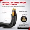 Nilight 100FT 16 Gauge 3 Conductor Electrical Wire Tinned Oxygen