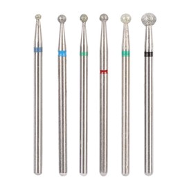 Broca Eléctrica Para Uñas 5 Tipos 6 Unids/Pack Acero Inoxidable Manicura, Alisando Herramientas Drill Para Uñas For Dispensadores De Crema Batida De Uñas, Uñas Suaves(Jg#3)