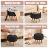 Poofzy Ottoman with Storage, Storage Ottoman, Small Foot Stool Ottoman