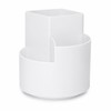 Rotating Pen Holder for Desk Organization - 3-Compartment Storage for