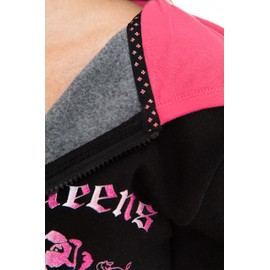 maluuna Women's Jumpsuit Onesie Jogger Leisure Suit Overall in High-Quality Sweater Quality with Cuffs on the Arm and Leg Cuffs, black