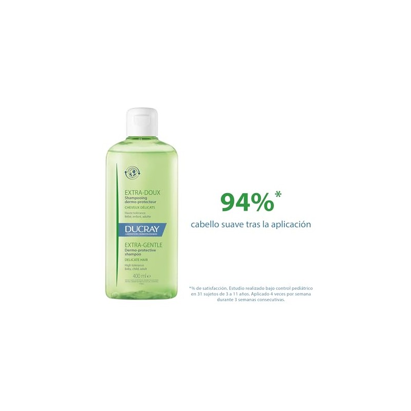 DUCRAY, Extra Suave, Shampoo de Uso Diario, Fórmula Biodegradable, Para