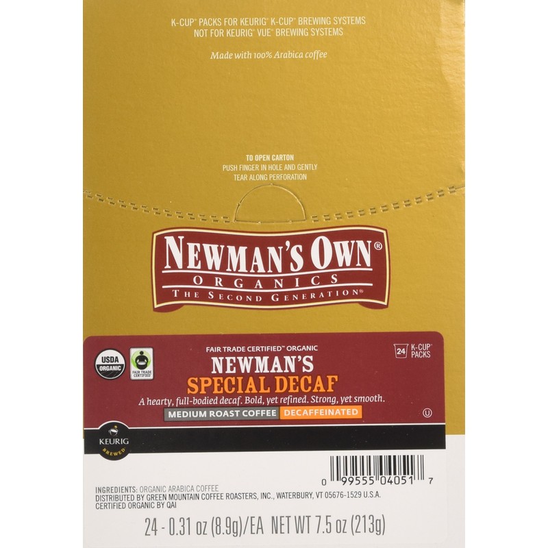 Newman's Own Organics -- SPECIAL DECAF COFFEE -- 96 K-Cups
