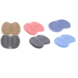 Qukiy Silicone Bath Massage Cushion with Suction Cup, Shower Foot Scubber Brush Foot Bath Mat Scrubber, Anti-Slip Exfoliating Dead Skin Massage Pad Lazy Wash Feet Bathroom Mat-Assorted Color
