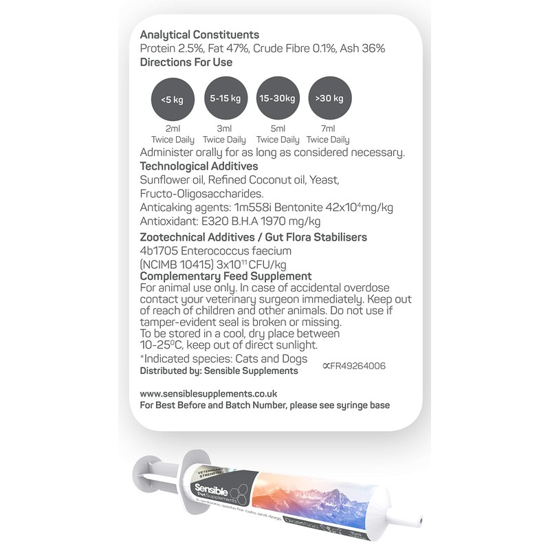 Sensible Pet Supplements 'Digestion' | Probiotic paste for dogs and