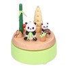 Panda Shaped Music Box Desktop Wooden HandiCraft Ornament for Valentine's