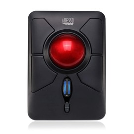 Adesso iMouse T50 Wireless Ergonomic Finger Trackball Mouse with Nano USB Receiver, Programmable 7 Button Design, and 5 Level DPI Switch, for Left and right Hand