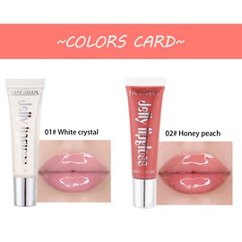 BEUKING Jelly Lipstick Mirror Candy Color Waterproof Makeup Long Lasting High Pigment Long-term Moisture Lip Tint Rich Color Moisturizer Liquid Lip Gloss for Lip Makeup (10# Honey pomelo)