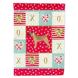 Caroline's Treasures CK5913GF Border Terrier Love Garden Flag Mailbox Flag Decorative Yard Flag Banner Outside Patio Artwork Yard Flower Beds, Garden Size, Multicolor