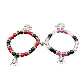 GIGB PBDK Matching Couple Friendship Relationship Distance Bracelet Energy Stone Beads Bracelets Pink Promise Stretch Bracelets