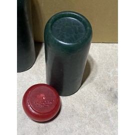 Barrick Design Vintage Barrick Design Smooth Green Candle With Red Ball Candle Set Of 3