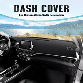 FIILINES Dash Cover for 2019-2026 Nissan Altima, Dashboard Mat Accessories Dash Cover Sunshade Nonslip Mesh Protector No Glare Black