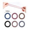 Pack of 6 Key Rings with Writeable Labels, Wrist Coil