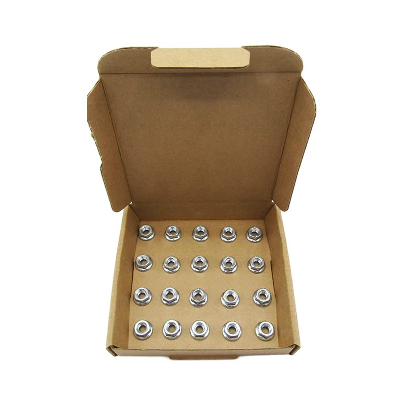 M6 Serrated Flange Hex Nuts - 6mm Steel (Pack of