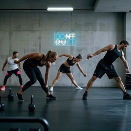 Don't Quit LED Neon Sign - Neon Signs for Wall Decor - USB Powered Switch Lights Lighting Adjustable - for Office Room, Gym Room, Man Cave, Gamer Room