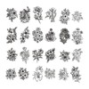 BAMTTOO 24 Sheets Temporary Tattoo Stickers Long Lasting Flower Temporary