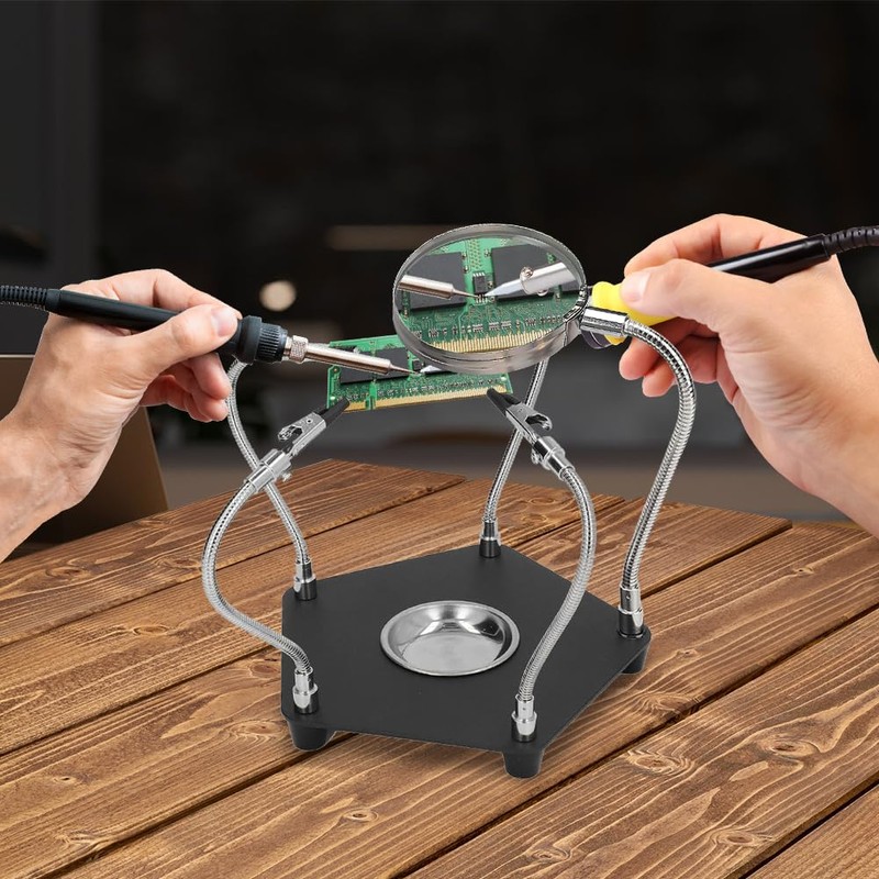 Third Hand Soldering, Soldering PCB Holder Tool with 3 x