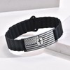 MEALGUET Serenity Prayer Cross Bracelet for Boys : Silicone Strap