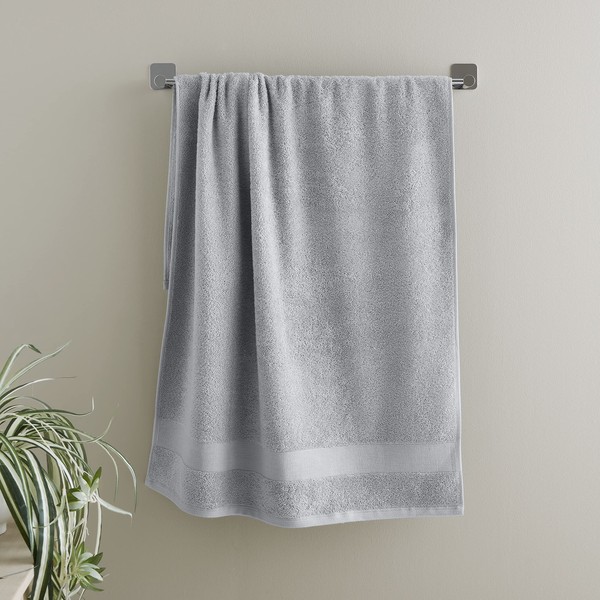 Catherine Lansfield Anti Bacterial Soft & Absorbent Cotton Hand Towel Silver Grey