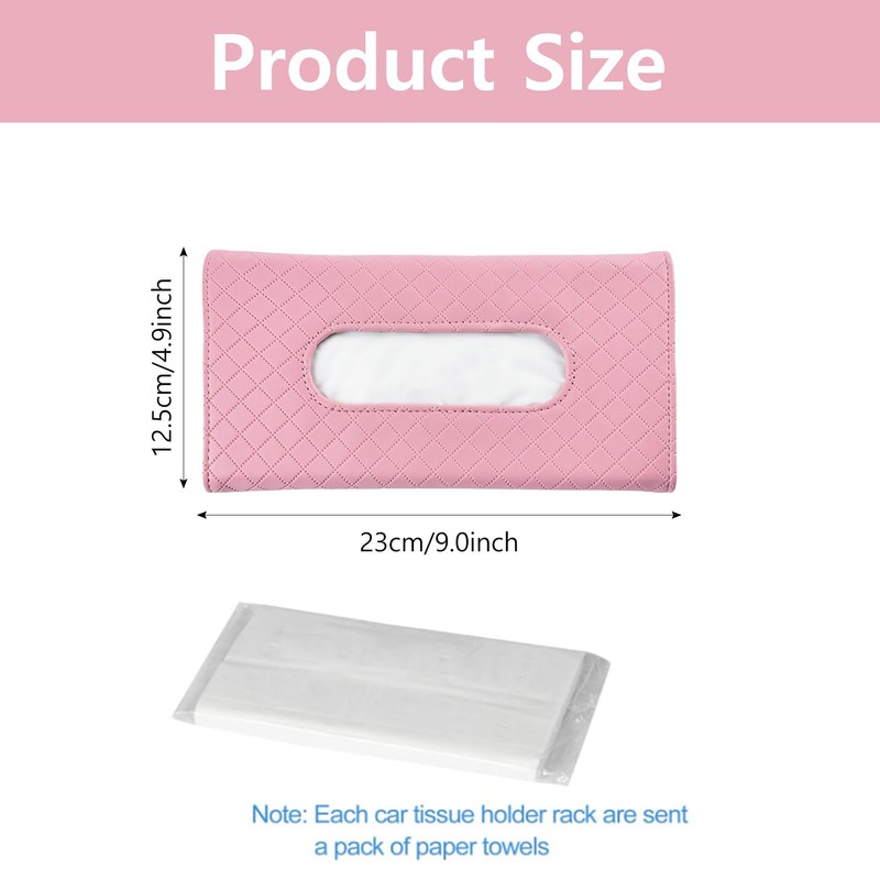 Car Tissue Holder, Car Visor Tissue Holder, PU Leather Car