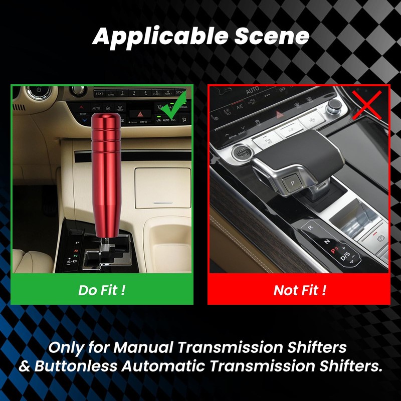 DUOQNY Gear Shift Knob - Universal Fit with 4 Alloy