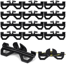 CroBlissful 12 Pcs Electric Fence Tightener Wire Tensioner, Electric Fence Poly Wire Tensioner Plastic Cord Tensioners, Portable Tightener for Inline Fixing, Black