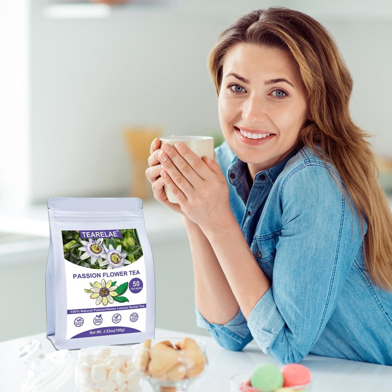 TEARELAE - Passion Flower Tea, 50 Count - Pure Passionflowers