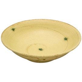 Seto Ware 丸金 5.5 平鉢 Yellow Seto 渦紋 024 – 0028