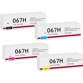 067H High Capacity Toner Cartridge Replacement for Canon CRG067H CRG-067H Toner for Canon imageCLASS LBP633Cdw LBP632Cdw MF653Cdw MF654Cdw MF656Cdw Laser Printers (4 Pack)