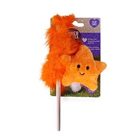 Rosewood Jolly Moggy Under the Sea Faux Feather Starfish Interactive Cat Teaser Toy, Mixed