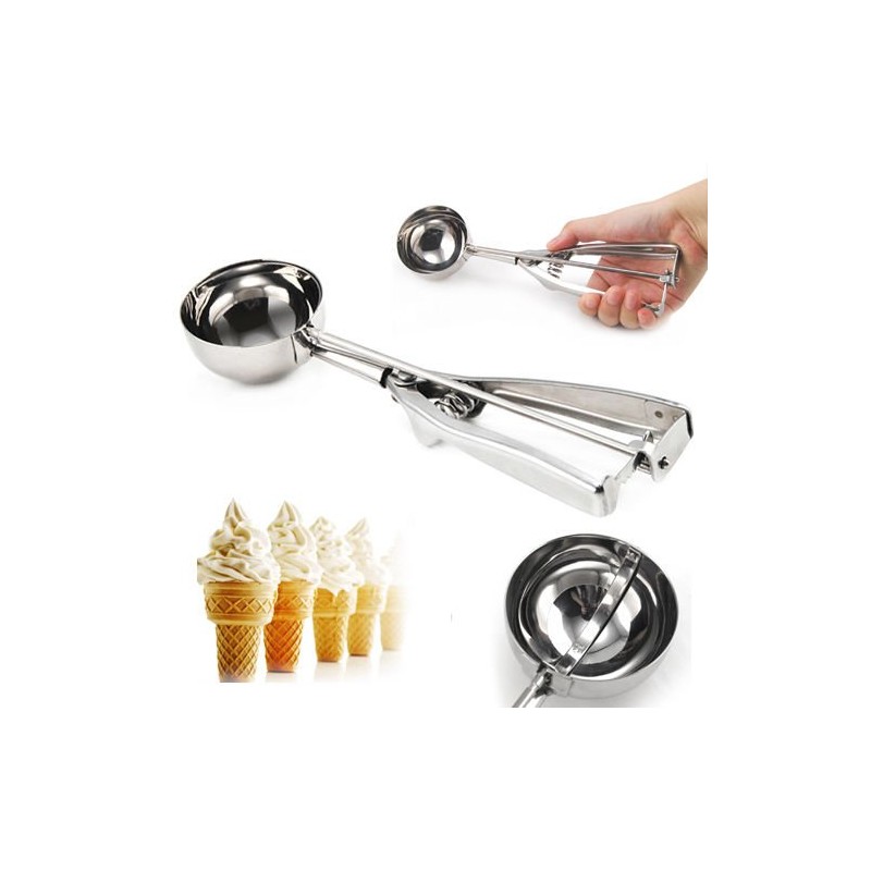 Ice Cream Scoop, Mash Scoop, Stainless Steel 6 cm with