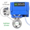 U.S. Solid motor ball valve, 9-24V AC/DC, 2 wires, automatic