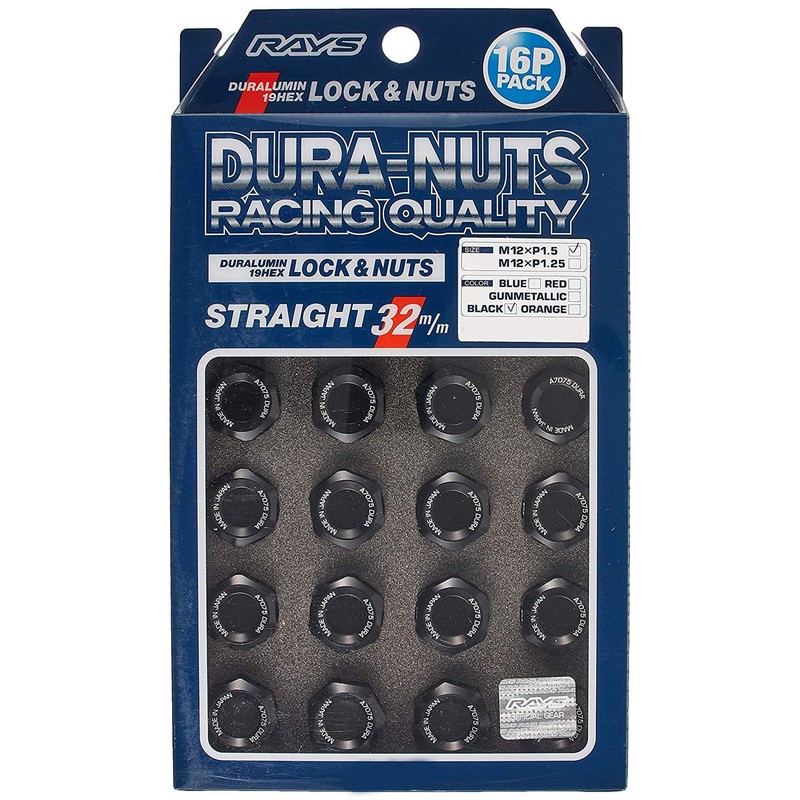 RAYS Duralumin Lock & Nut Set for L32 4H, M12X1.5