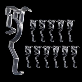 Rierdge Valance Clips 2.5” 12 Pcs Clear Plastic Window Blind Clips Holder Hidden Valance Retainer Valance Clips for Horizontal Blind Valance