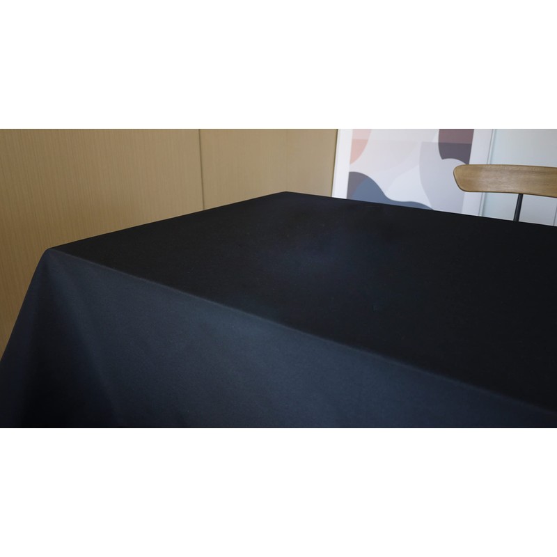 Weavric Rectangle Tablecloth, 72 X 120 Inches, Washable Reusable Black